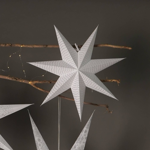 Handmade Paper Star 46 Cm Dia – White-Festive Decor